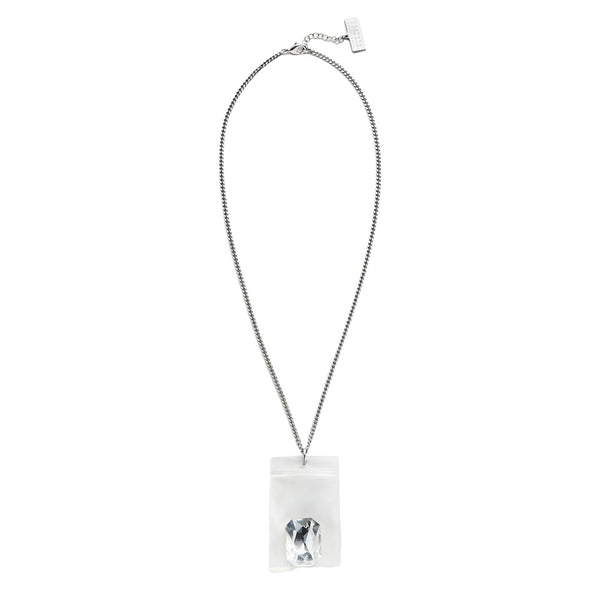 MM6 WOMEN'S STONE IN PLASTIC BAG NECKLACE