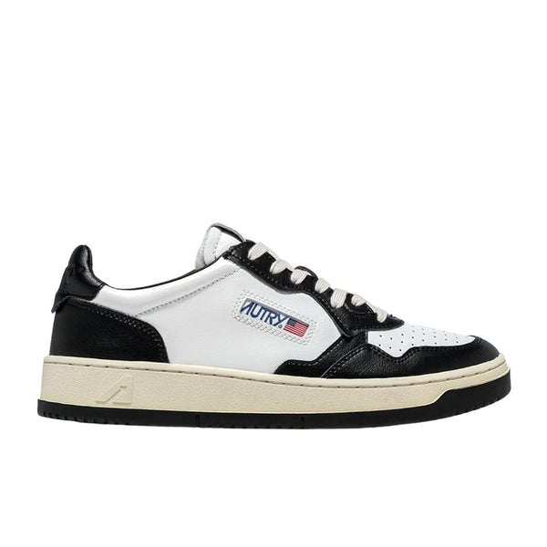 AUTRY UNISEX MEDALIST LOW SNEAKERS IN TWO-TONE LEATHER COLOR