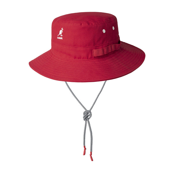 KANGOL UTILITY CORDS JUNGLE HAT RED