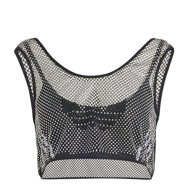 ADIDAS ORIGINALS ADILENIUM RHINESTONE SPORTS BRA SLEEVELESS TOP