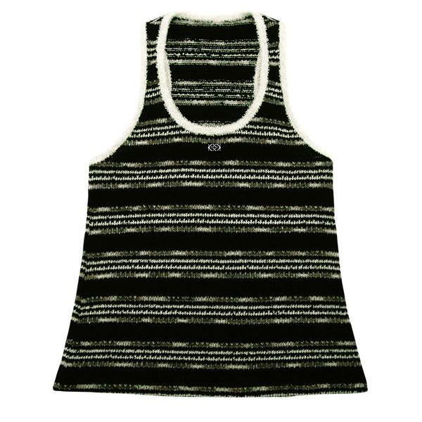 KIJUN WOMEN'S STRIPED U-NECK TANK TOP
