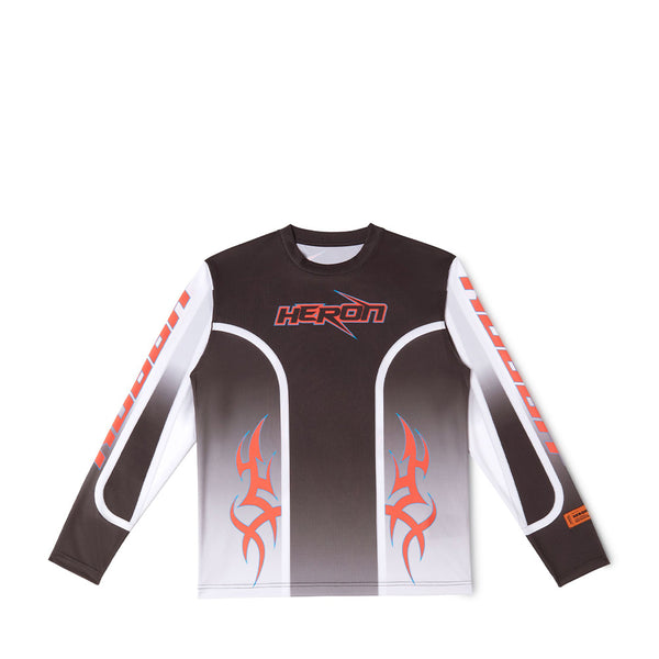 HERON PRESTON DRY FIT LS TEE BLACK RED