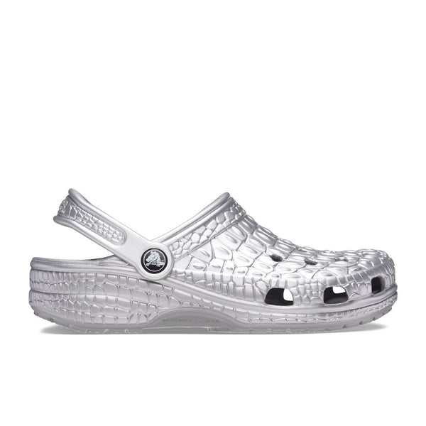 CROCS UNISEX CLASSIC METALLIC CROCSKIN CLOG