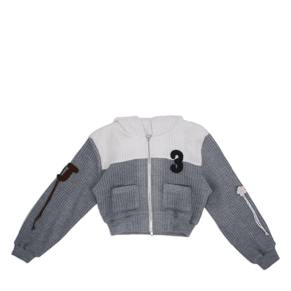 KIJUN WOMEN'S CROCHET ZIP-UP HOODIE