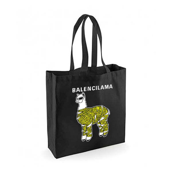 BLACK SCORE BALENCILAMA CANVAS TOTE BAG