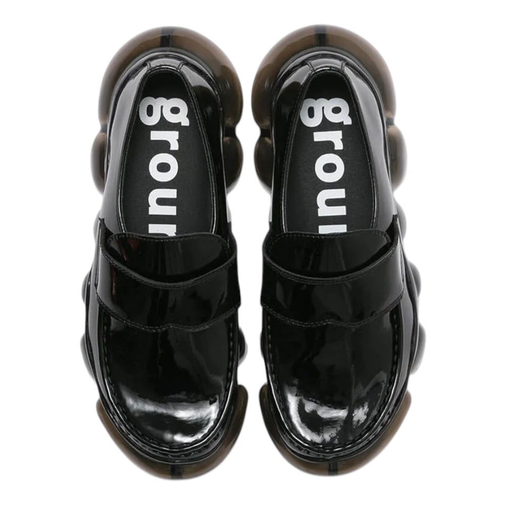 す*く様 grounds JEWELRY LOAFER ENAMEL BLACK JEWELRY LOAFER ENAMEL BLACK / BLACK (ジュエリー ローファー