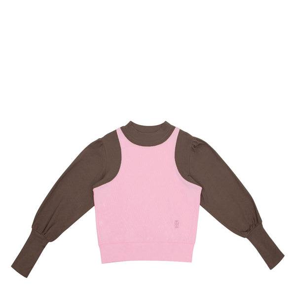 KIJUN WOMEN'S MOCK-NECK LAYERED TOP