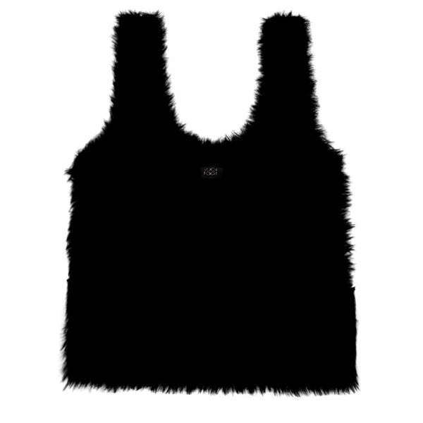 KIJUN WOMEN'S FLUFFY KNIT VEST