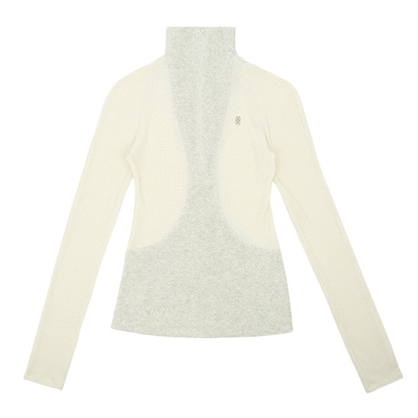 KIJUN WOMEN'S TERRY HALF ZIP-UP TOP