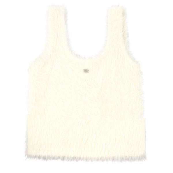 KIJUN WOMEN'S FLUFFY KNIT VEST