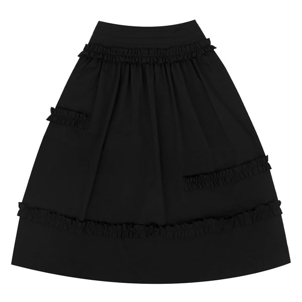 KIJUN WOMEN'S FRILL FULL SKIRT