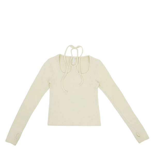 KIJUN WOMEN'S W-NECK JERSEY TOP