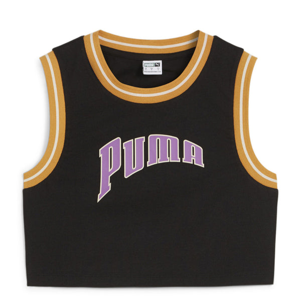 PUMA FOR THE FANBASE PUMA TEAM WOMEN'S GRAPHIC CROP TOP [IVE OUTFIT]