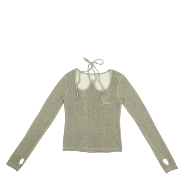 KIJUN WOMEN'S W-NECK JERSEY TOP