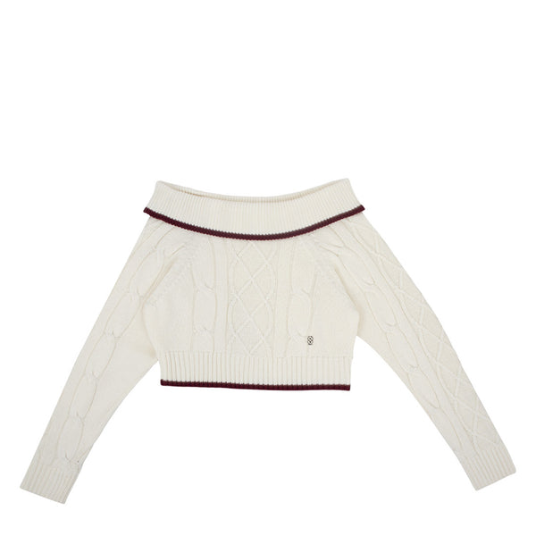 KIJUN WOMEN'S OFF-SHOULDER CABLE KNIT