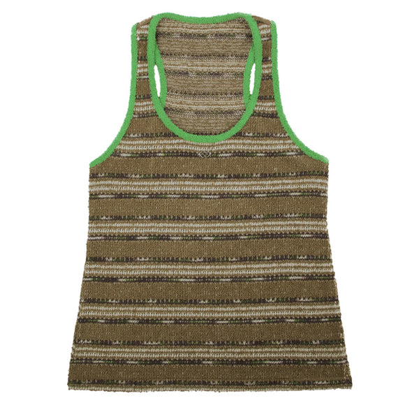 KIJUN WOMEN'S STRIPED U-NECK TANK TOP