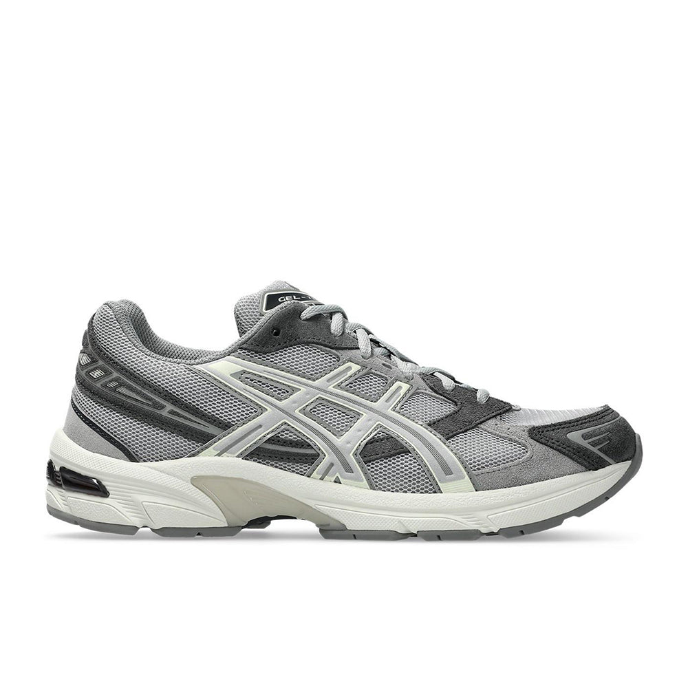 Gray athletic shoe on a white background