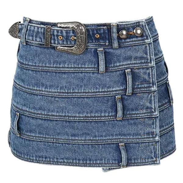 DUA MULTI WAIST DENIM SKIRT