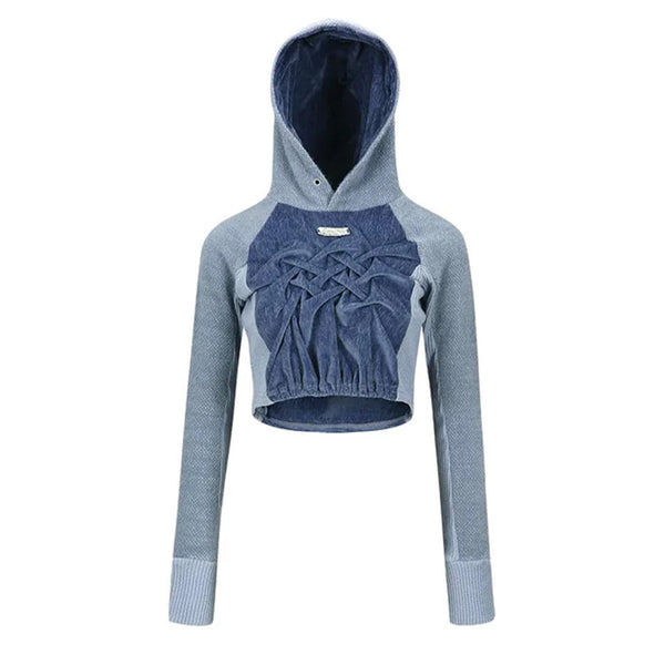 VELOUR WRINKLE TIGHT HOODIE