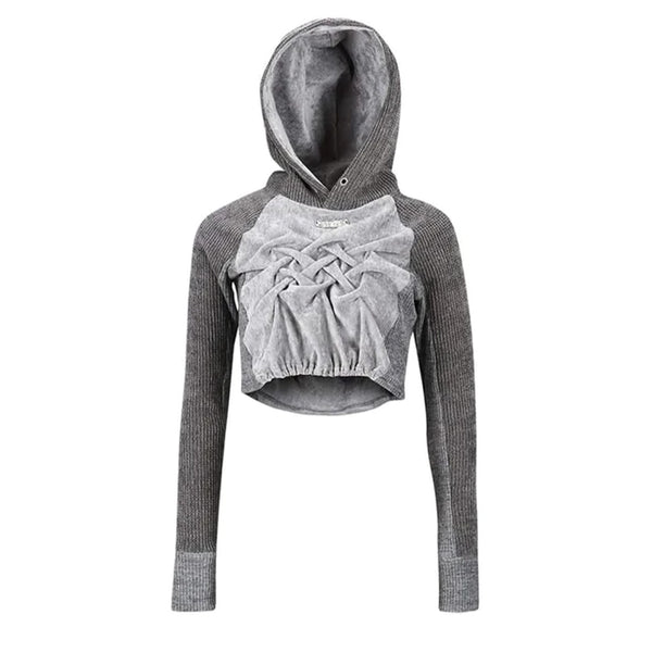 VELOUR WRINKLE TIGHT HOODIE