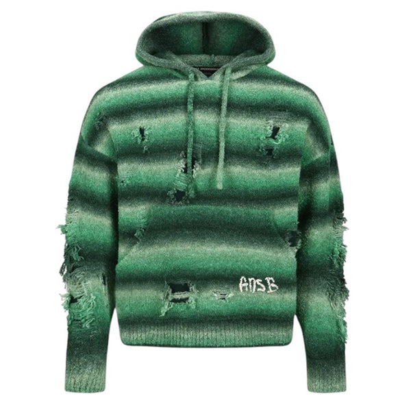 ANDERSSON BELL UNISEX GRADIENT DISTRESSED HOODIE