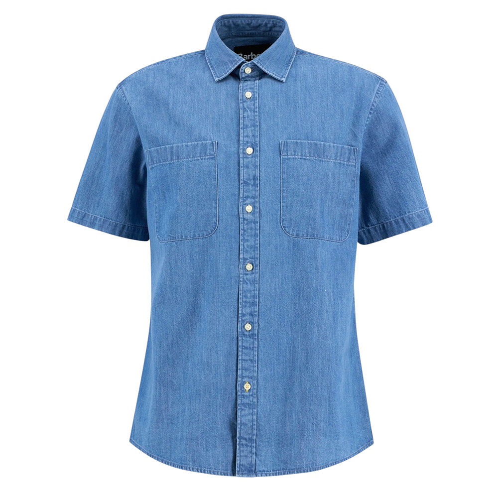 BARBOUR ASHBROOKE OVERSIZED SHORT SLEEVE CHAMBRAY SHIRT – D-mop