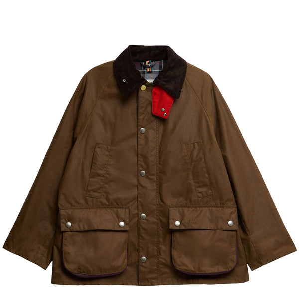PAUL SMITH LOVES BARBOUR OVERSIZED BEDALE WAXED JACKET