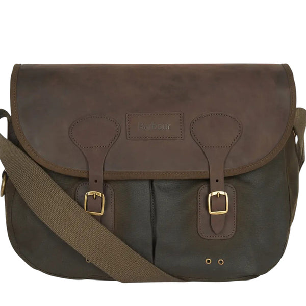 BARBOUR WAXED LEATHER TARRAS BAG