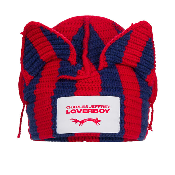CHARLES JEFFREY LOVERBOY STRIPED EARS BEANIE