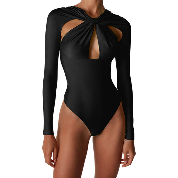 COPERNI KNITTED TWISTED CUT-OUT JERSEY BODYSUIT