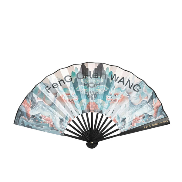 FENG CHEN WANG MONSTER PRINT FAN WITH LOGO