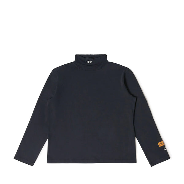 HERON PRESTON HPNY EMB ROLLNECK WHITE BLACK