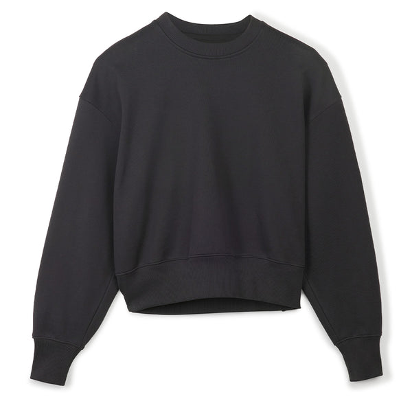 Y-3 ORGANIC COTTON TERRY BOXY CREW SWEATSHIRT (WOMEN)