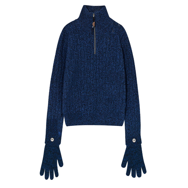 HYEIN SEO TROYER KNIT SWEATER W/ GLOVES