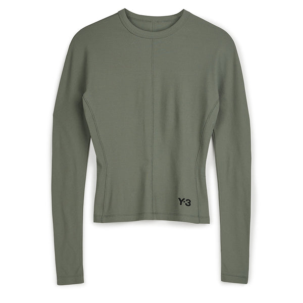 Y-3 FITTED LONG-SLEEVE TOP (WOMEN)
