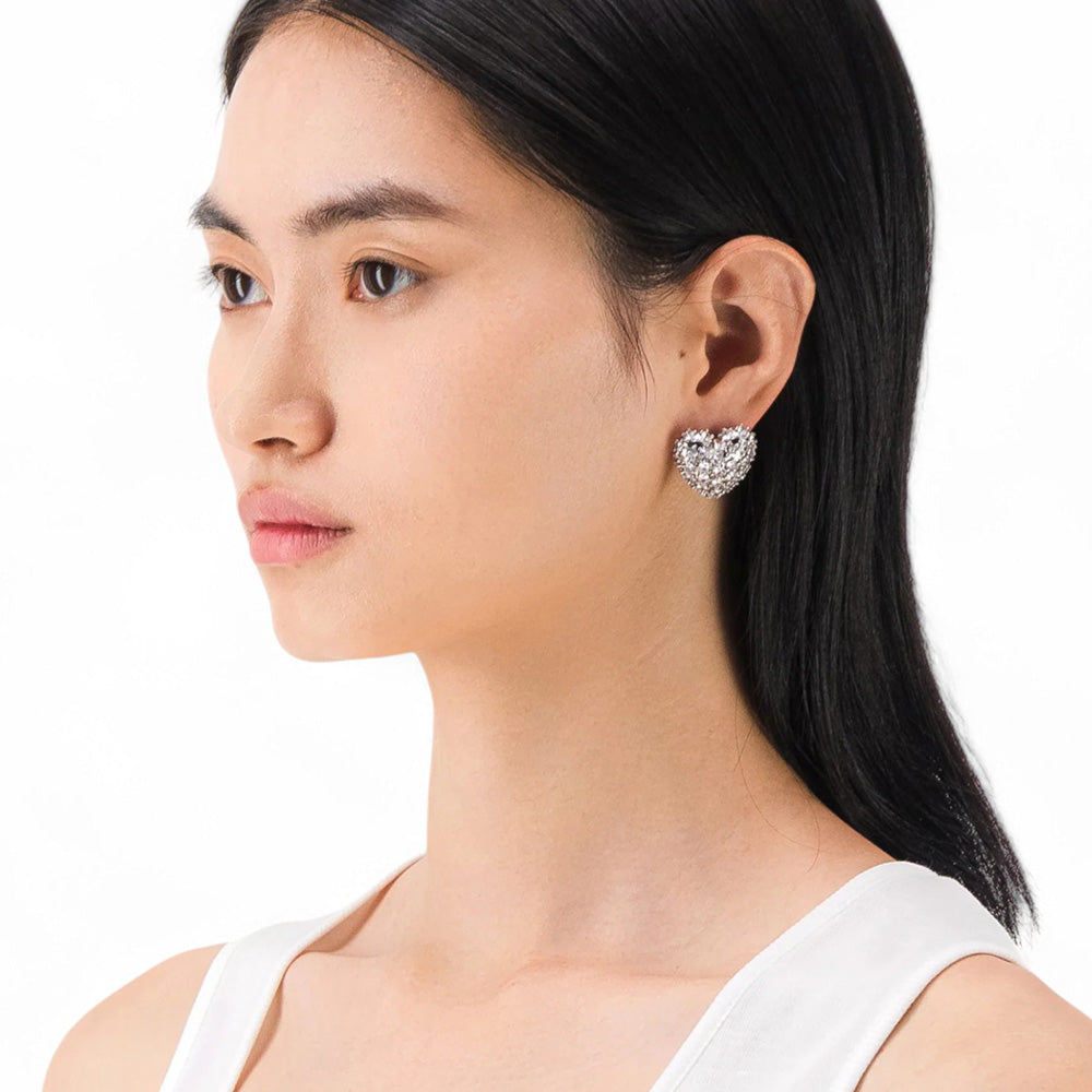 【Justine Clenquet】国内発送★Heart Crystal Earrings Justine Clenquet Heart Crystal Earrings | Shopbop