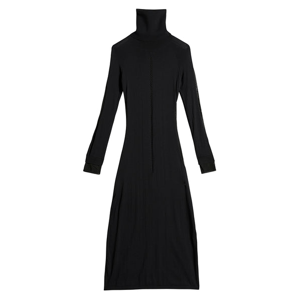 Y-3 HOODED KNIT DRESS