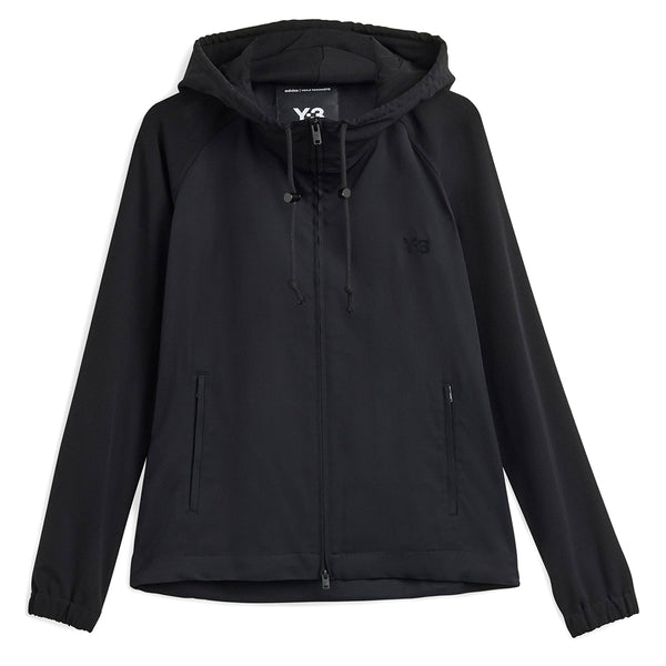 Y-3 RAYON TWILL HOODED TOP