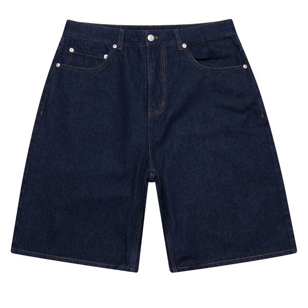 LOST MANAGEMENT CITIES CLASSIC WIDE DENIM SHORTS