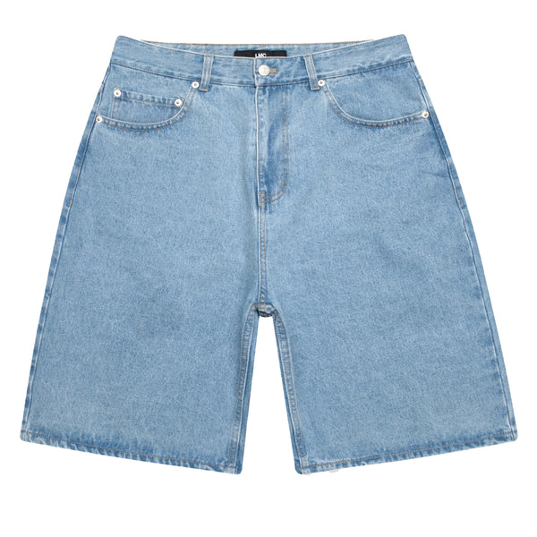 LOST MANAGEMENT CITIES CLASSIC WIDE DENIM SHORTS