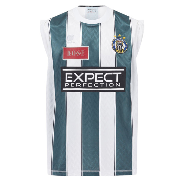 MARTINE ROSE TWIST SLEEVE FOOTBALL TOP
