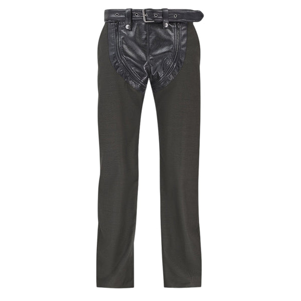 MARTINE ROSE ZIP CHAP TAILORED TROUSER