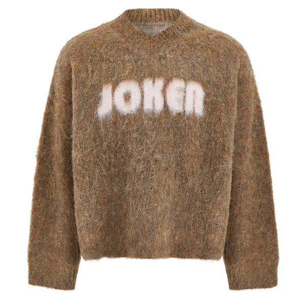 MARTINE ROSE BRUSHED MOHAIR V-NECK JUMPER