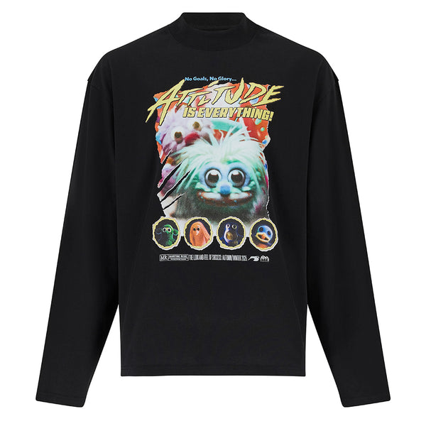 MARTINE ROSE FUNNEL NECK L/S T-SHIRT