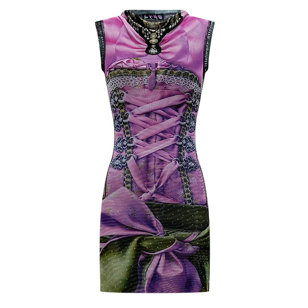 AESPA X OTTOLINGER MESH MINI DRESS