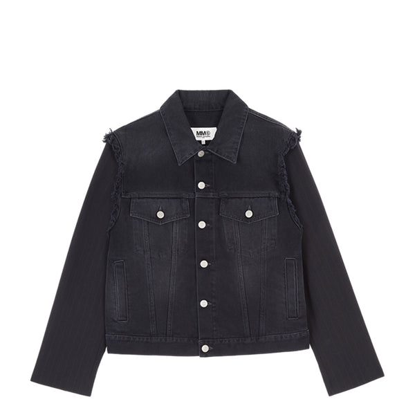 MM6 WOMEN'S BLACK DENIM JACKET