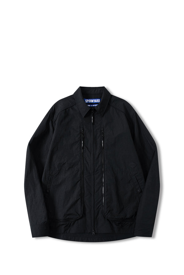 UNISEX ZIPPER POCKETS SHIRT JACKET