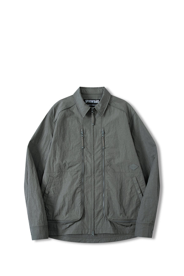 UNISEX ZIPPER POCKETS SHIRT JACKET