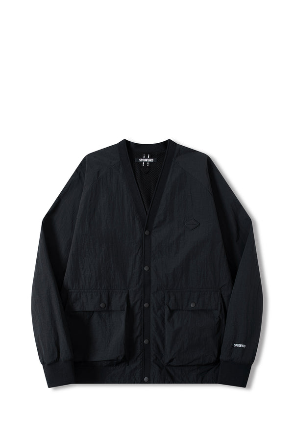 UNISEX FRONT POCKETS NYLON CARDIGAN