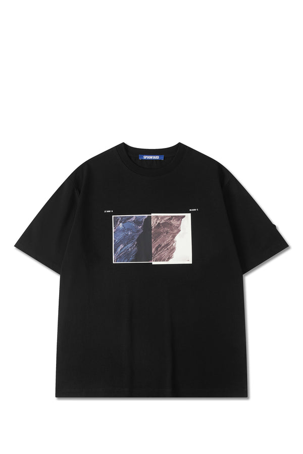 UNISEX COTTON MOUNTAIN PRINT T-SHIRT